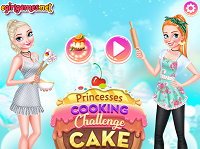 Princesses Cooking Challenge: Cake